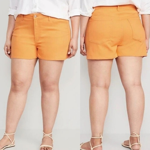 NWT Old Navy High Rise Wow Short in Orange  Size 18 - Picture 1 of 6